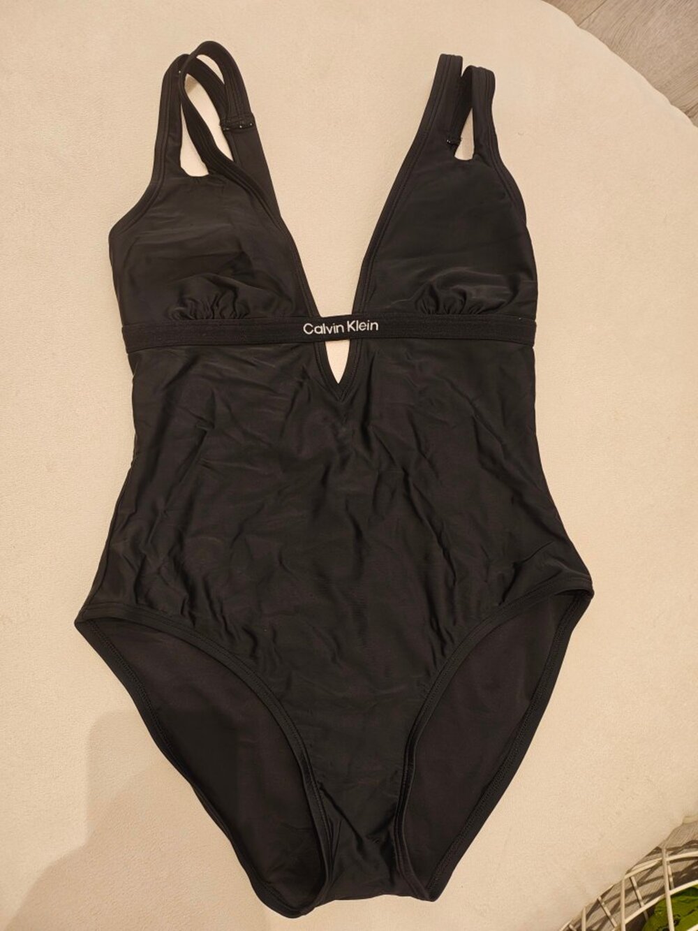 Calvin Klein Black One-Piece Swimsuit Size L New